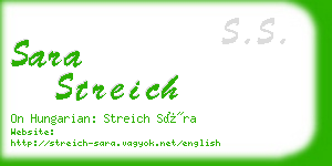 sara streich business card